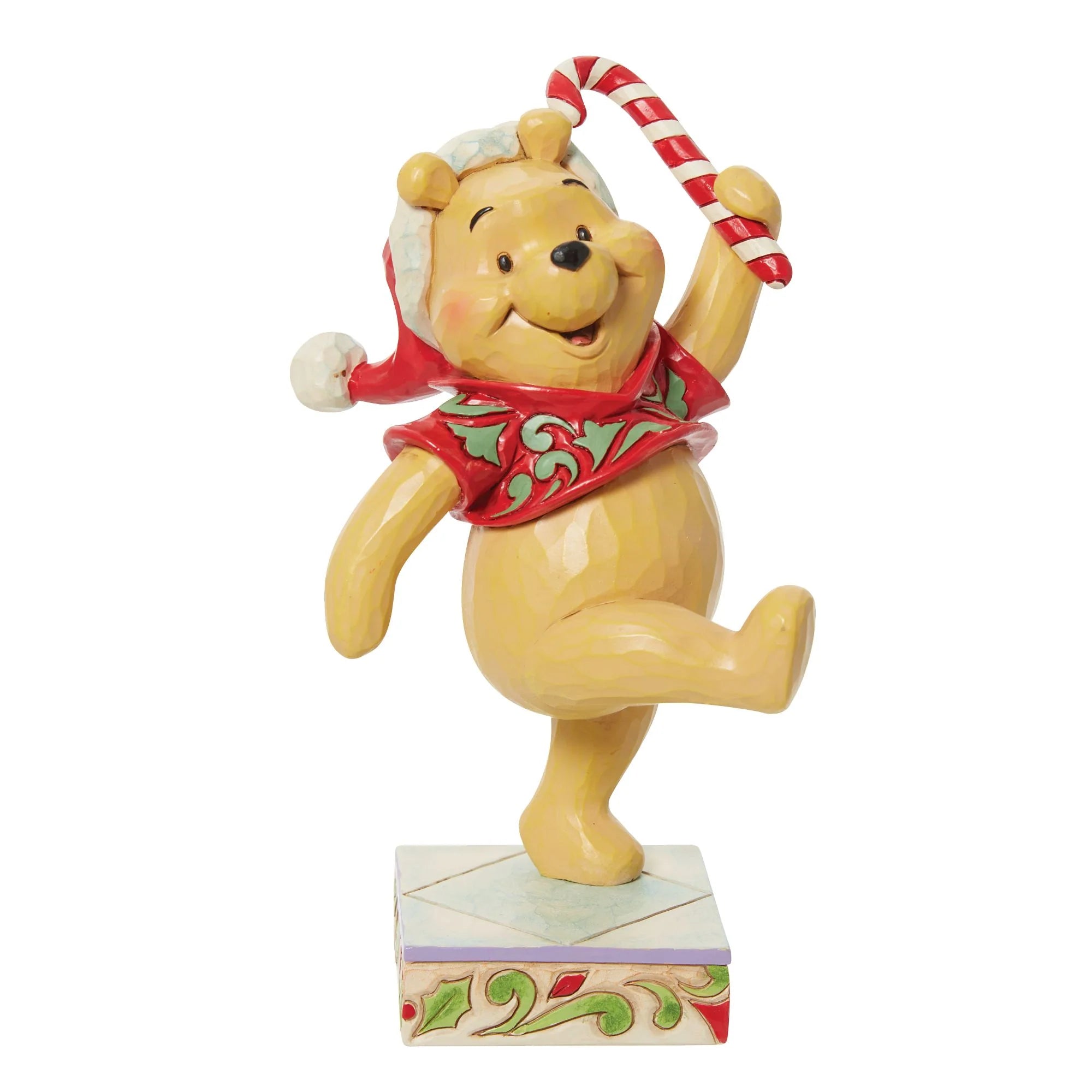 Jim Shore Disney Traditions Winnie the Pooh with Candy Cane - Christmas Sweetie