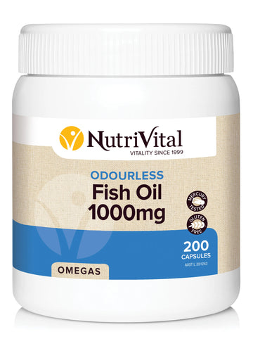 NutriVital Odourless Fish Oil 1000 mg Capsules