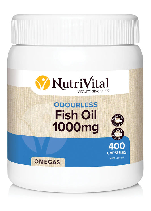 NutriVital Odourless Fish Oil 1000 mg Capsules