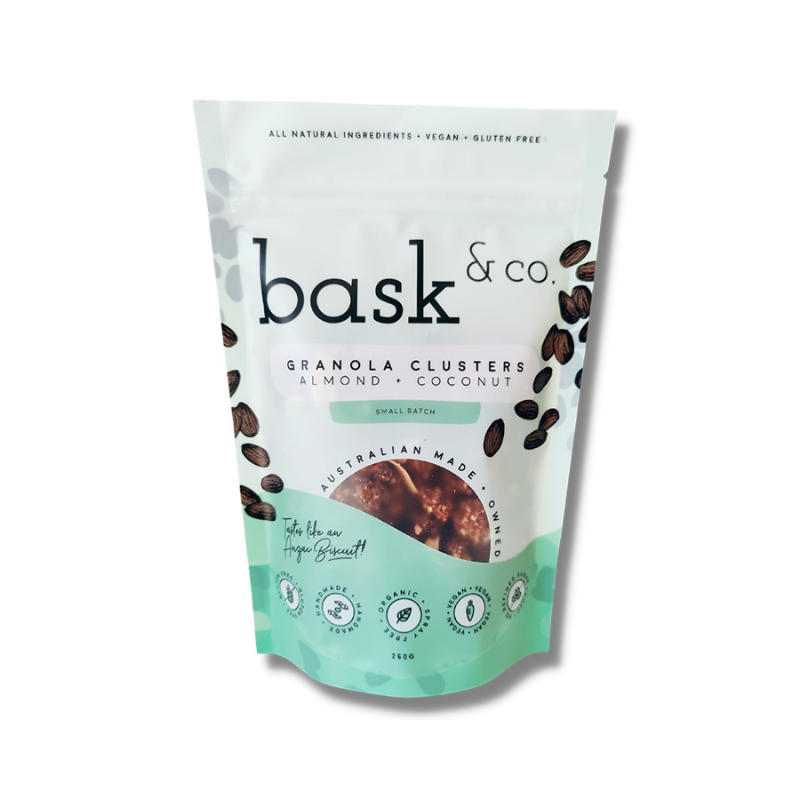 Bask & Co Granola Clusters - Almond & Coconut 250g