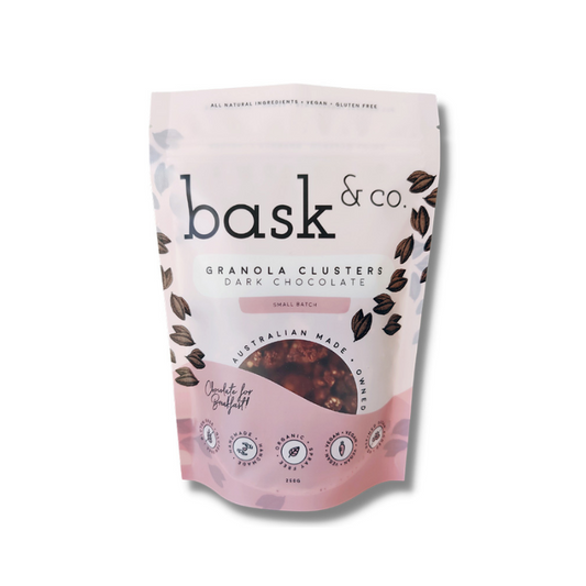 Bask & Co Gluten Free Granola Clusters - Dark Chocolate 250g