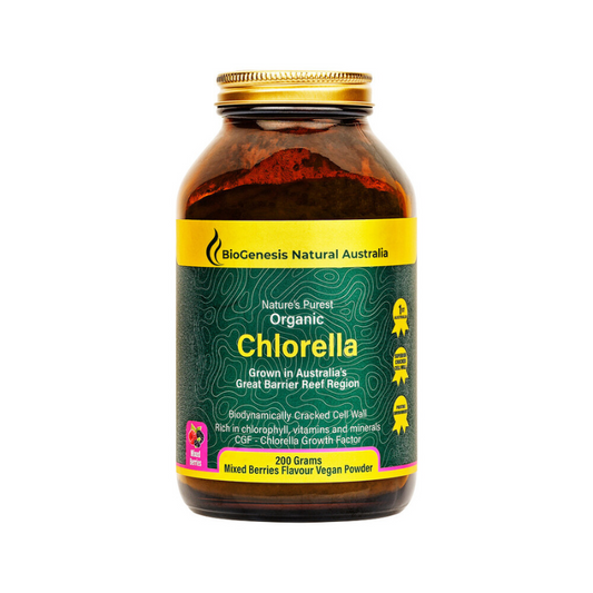 BioGenesis Nature's Purest Organic Chlorella Mixed Berries Powder 200g