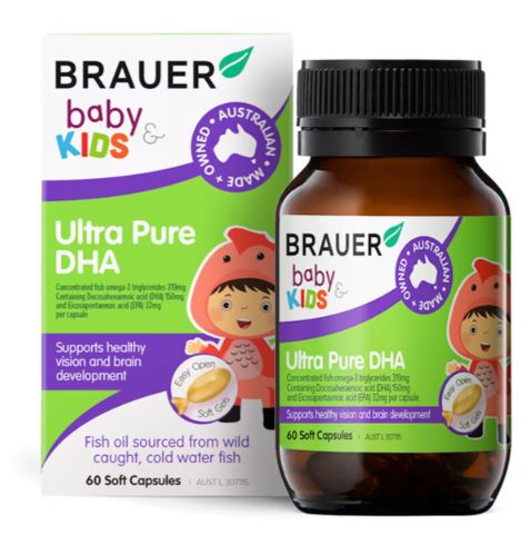 Brauer Baby & Kids Ultra Pure DHA 60 Soft Gels