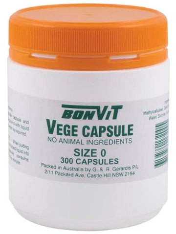 Bonvit Empty Vege-caps Size 0 300c