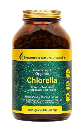 BIOG Organic Chlorella 600 Tabs (Glass)