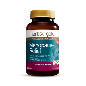 Herbs of Gold Menopause Relief is a blend of herbs, including Sage to reduce the symptoms of menopause. Vegan-friendly.