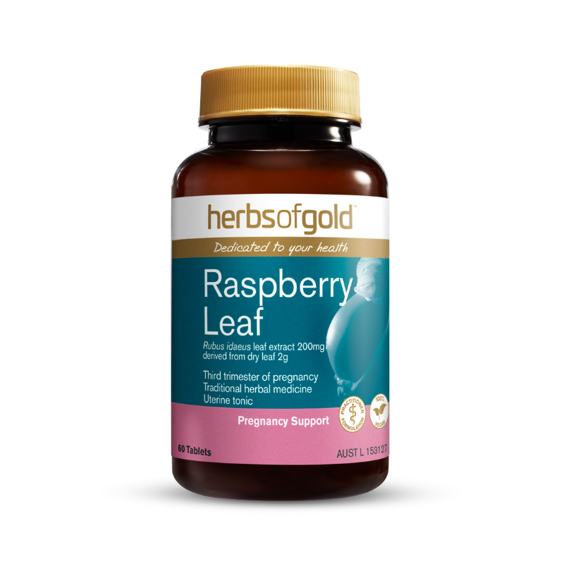 Herbs of Gold Raspberry Leaf - vegan-friendly supplement featuring high-strength Raspberry leaf