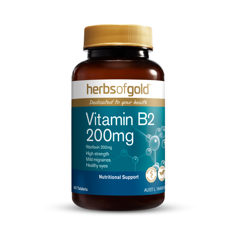 Herbs of Gold Vitamin B2 200mg, 60 Tablets