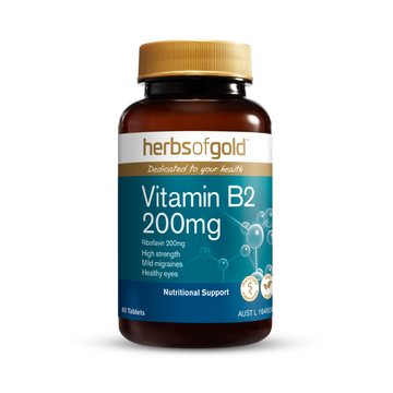 Herbs of Gold Vitamin B2 200mg, 60 Tablets