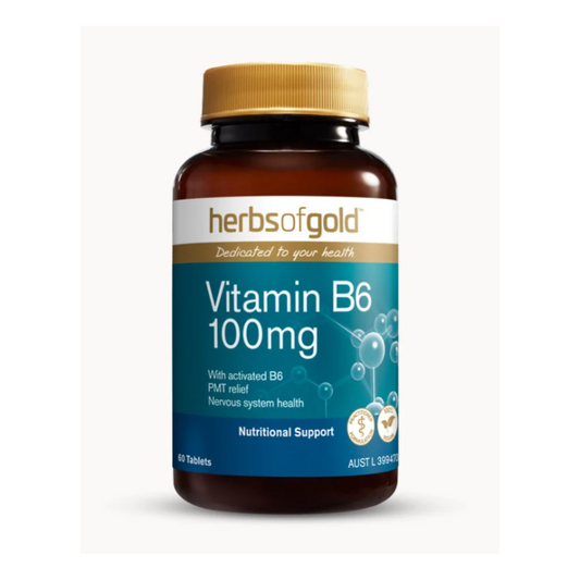 Herbs Of Gold Vitamin B6 100mg, Tablets