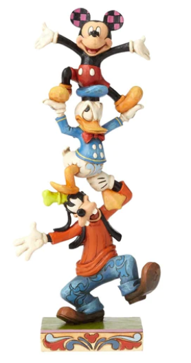 Disney Traditions - Goofy Donald and Mickey Teetering Tower